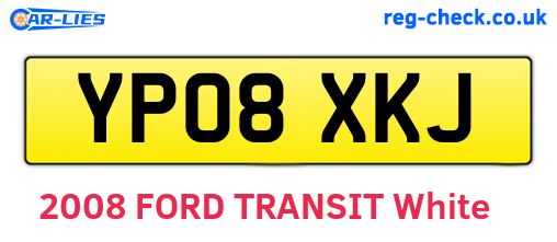 YP08XKJ are the vehicle registration plates.