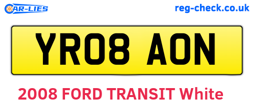 YR08AON are the vehicle registration plates.