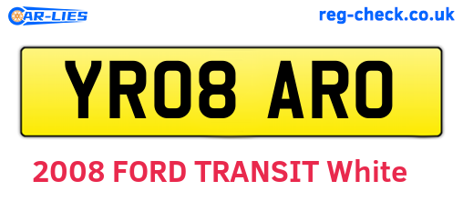 YR08ARO are the vehicle registration plates.