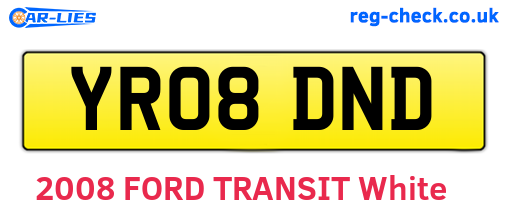 YR08DND are the vehicle registration plates.