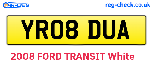 YR08DUA are the vehicle registration plates.