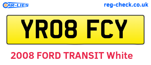 YR08FCY are the vehicle registration plates.