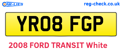 YR08FGP are the vehicle registration plates.