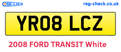 YR08LCZ are the vehicle registration plates.