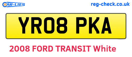 YR08PKA are the vehicle registration plates.