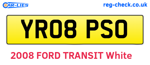 YR08PSO are the vehicle registration plates.