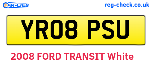 YR08PSU are the vehicle registration plates.