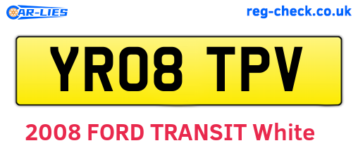 YR08TPV are the vehicle registration plates.