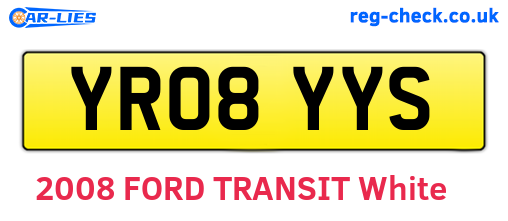 YR08YYS are the vehicle registration plates.