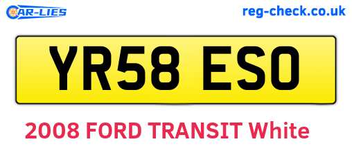 YR58ESO are the vehicle registration plates.