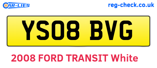 YS08BVG are the vehicle registration plates.