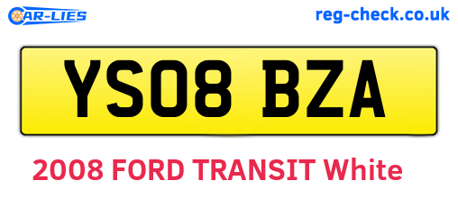 YS08BZA are the vehicle registration plates.