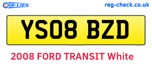 YS08BZD are the vehicle registration plates.