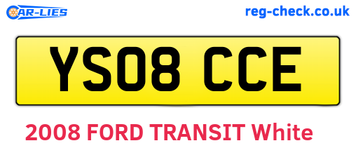 YS08CCE are the vehicle registration plates.