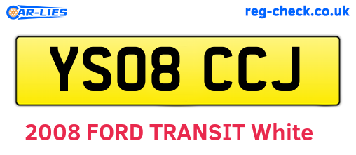 YS08CCJ are the vehicle registration plates.