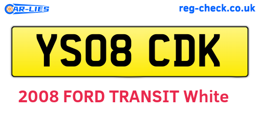 YS08CDK are the vehicle registration plates.