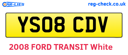 YS08CDV are the vehicle registration plates.