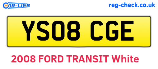 YS08CGE are the vehicle registration plates.