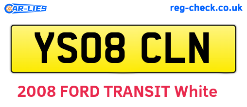 YS08CLN are the vehicle registration plates.