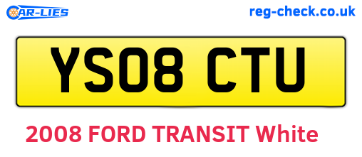 YS08CTU are the vehicle registration plates.