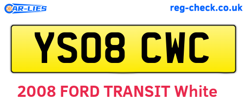 YS08CWC are the vehicle registration plates.