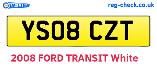 YS08CZT are the vehicle registration plates.