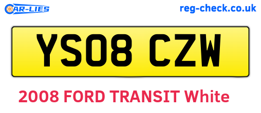 YS08CZW are the vehicle registration plates.