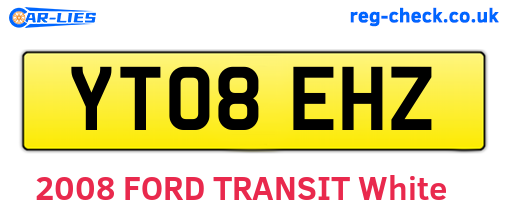 YT08EHZ are the vehicle registration plates.