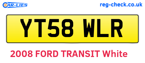 YT58WLR are the vehicle registration plates.