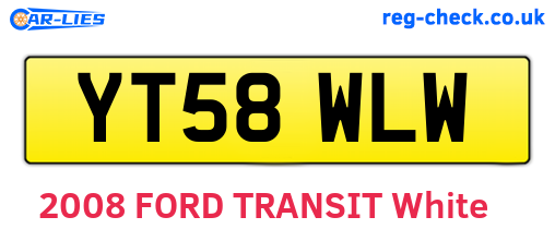 YT58WLW are the vehicle registration plates.