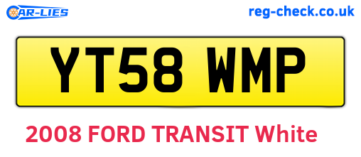 YT58WMP are the vehicle registration plates.