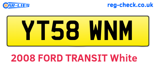 YT58WNM are the vehicle registration plates.
