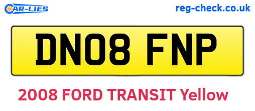 DN08FNP are the vehicle registration plates.