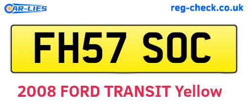 FH57SOC are the vehicle registration plates.