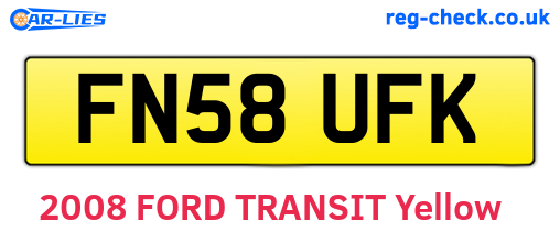 FN58UFK are the vehicle registration plates.