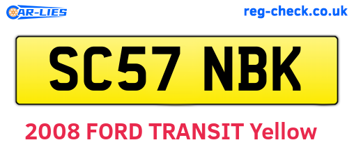 SC57NBK are the vehicle registration plates.