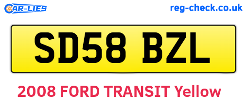 SD58BZL are the vehicle registration plates.