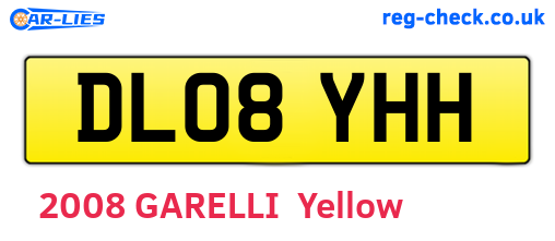 DL08YHH are the vehicle registration plates.