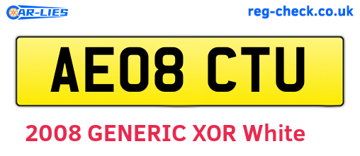 AE08CTU are the vehicle registration plates.