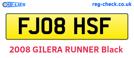 FJ08HSF are the vehicle registration plates.