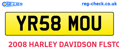 YR58MOU are the vehicle registration plates.