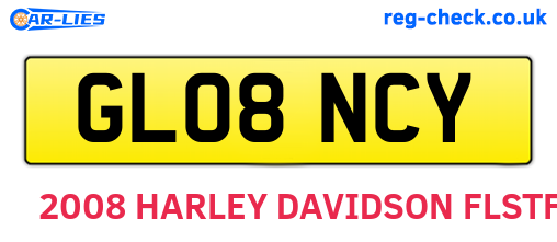 GL08NCY are the vehicle registration plates.