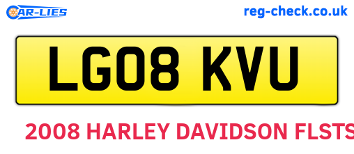 LG08KVU are the vehicle registration plates.