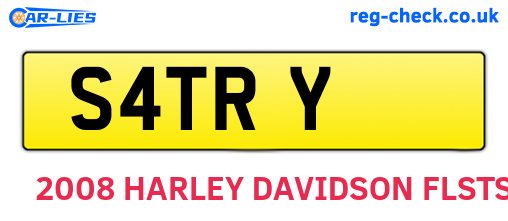 S4TRY are the vehicle registration plates.