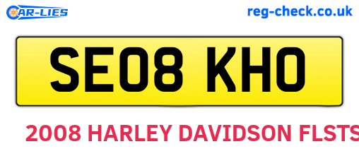 SE08KHO are the vehicle registration plates.