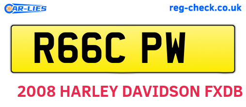 R66CPW are the vehicle registration plates.