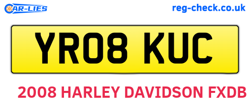YR08KUC are the vehicle registration plates.