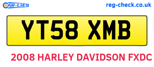 YT58XMB are the vehicle registration plates.
