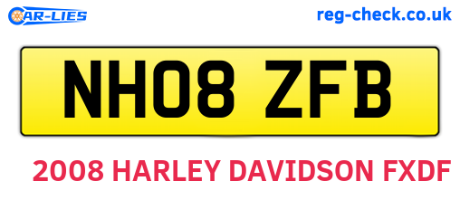 NH08ZFB are the vehicle registration plates.