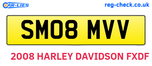 SM08MVV are the vehicle registration plates.